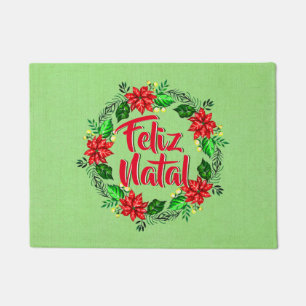 Feliz Natal Portuguese Merry Christmas Doormat