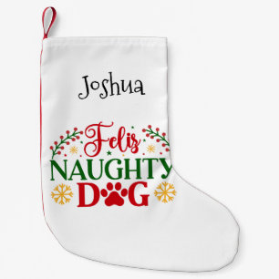 Feliz Naughty Dog Small Christmas Stocking