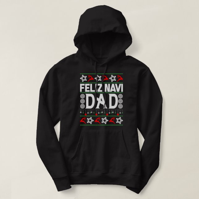 Feliz Navi Dad-Navidad Ugly Christmas Sweater (Design Front)