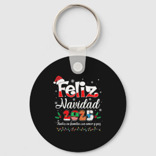 Feliz Navidad 2025 Matching Family Spanish Christm Keychain