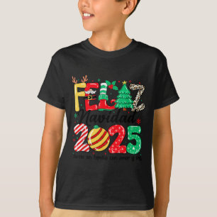 Feliz Navidad 2025 Spanish Christmas Mexican Famil T-Shirt