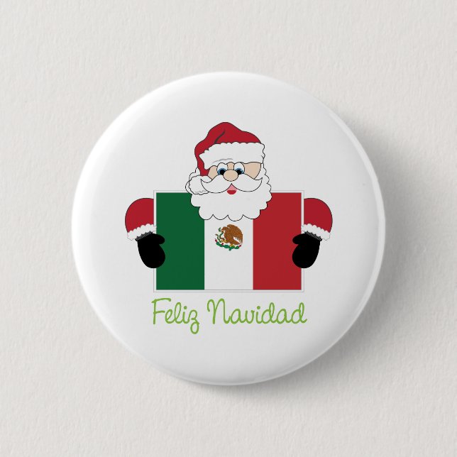 Feliz Navidad 2 Inch Round Button (Front)