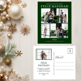 Feliz Navidad 5 Photo Holiday Postcard
