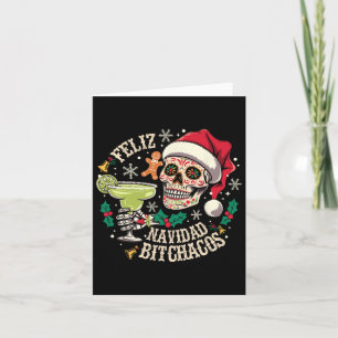 Feliz Navidad Achos Funny Skull Spanish Merry Chri Card