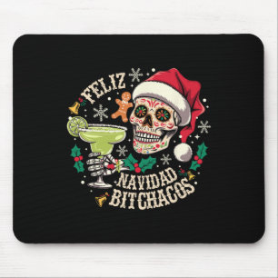 Feliz Navidad Achos Funny Skull Spanish Merry Chri Mouse Pad