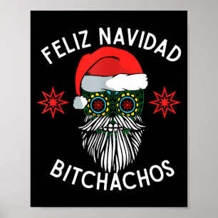 Feliz Navidad Achos Funny Spanish Merry Christmas  Poster