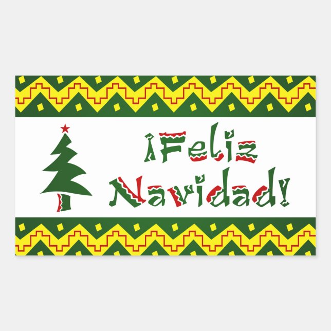 Feliz Navidad arriba Sticker (Front)