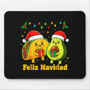 Feliz Navidad Avocado Tacos Mexican Xmas Family Ma Mouse Pad