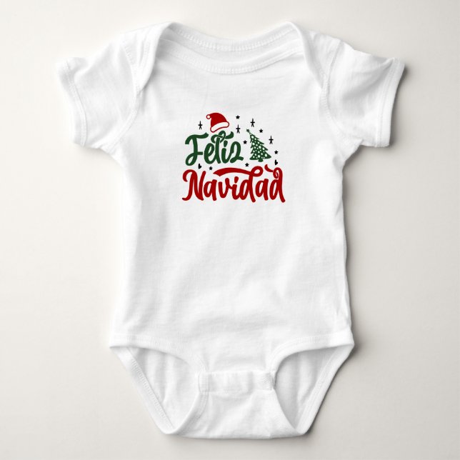 Feliz Navidad Baby Bodysuit (Front)