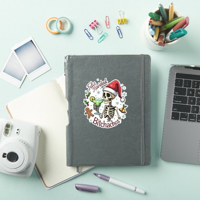 Feliz Navidad Bitchachos Funny Skull Spanish Merry (iPad Cover)