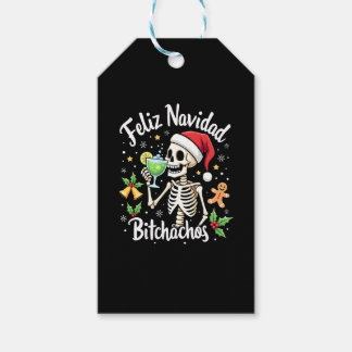 Feliz Navidad Bitchachos Funny Skull Spanish Merry Gift Tags