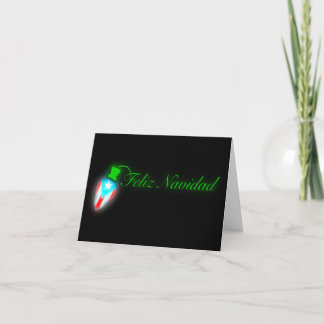 Feliz Navidad Boricua Xmas Light Flag Holiday Card