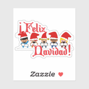 Feliz Navidad Caroling Children Christmas