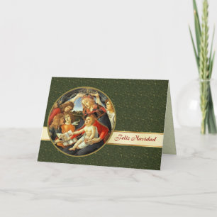 Feliz Navidad. Carte de Noël aux beaux-arts en esp