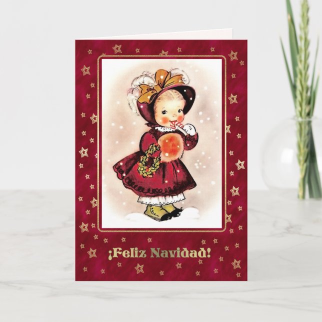 Feliz Navidad. Carte de Noël en espagnol (Devant)