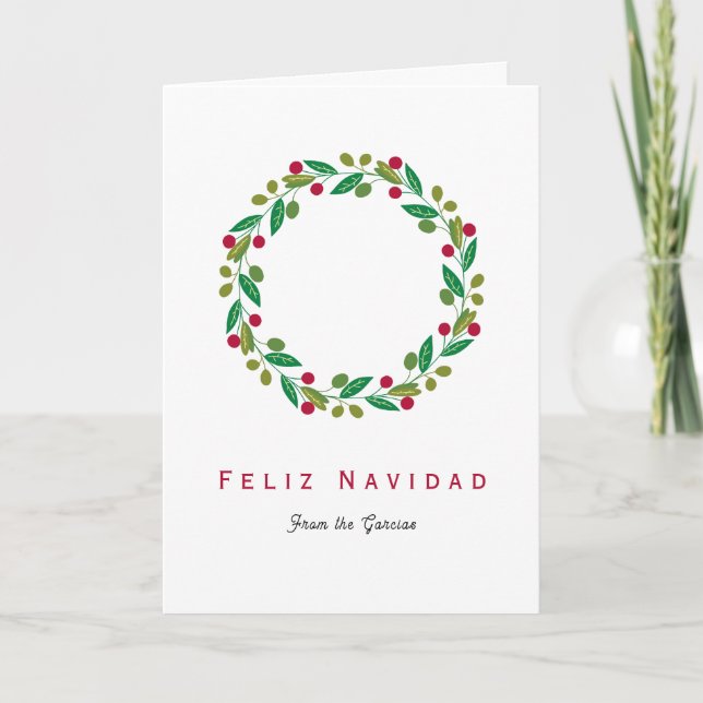 Feliz Navidad - Carte de vacances non photo Vertic (Devant)