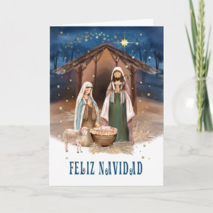 Feliz Navidad. Cartes de la crèche en espagnol