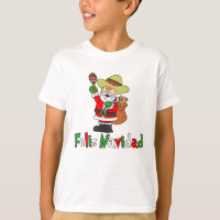 Feliz Navidad Cartoon Santa Sombrero Maracas
