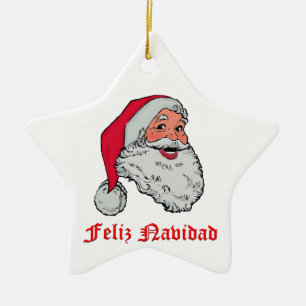 Feliz Navidad Ceramic Ornament
