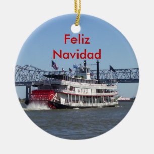 Feliz Navidad Ceramic Ornament