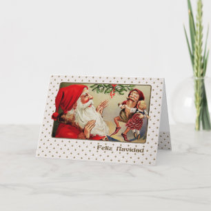 Feliz Navidad. Christmas Card in Spanish