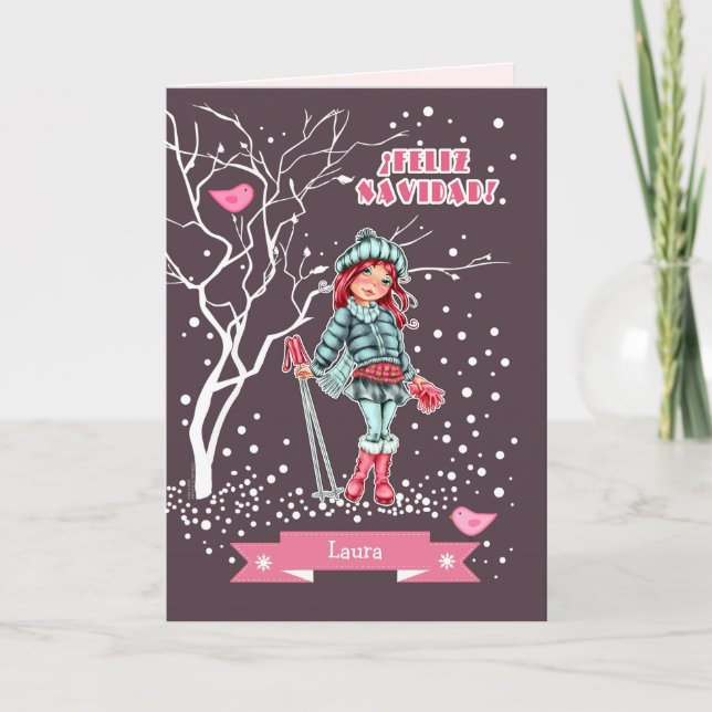 Feliz Navidad. Christmas Card in Spanish (Front)