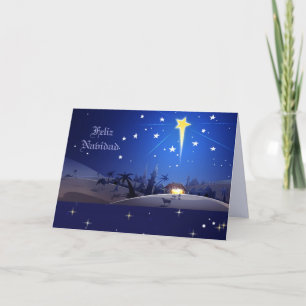 Feliz Navidad. Christmas Card in Spanish