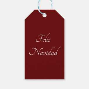 Feliz Navidad Christmas Festive Red    Gift Tags