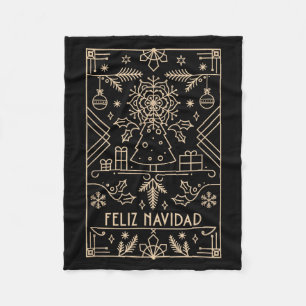 Feliz Navidad, Christmas Fleece Blanket