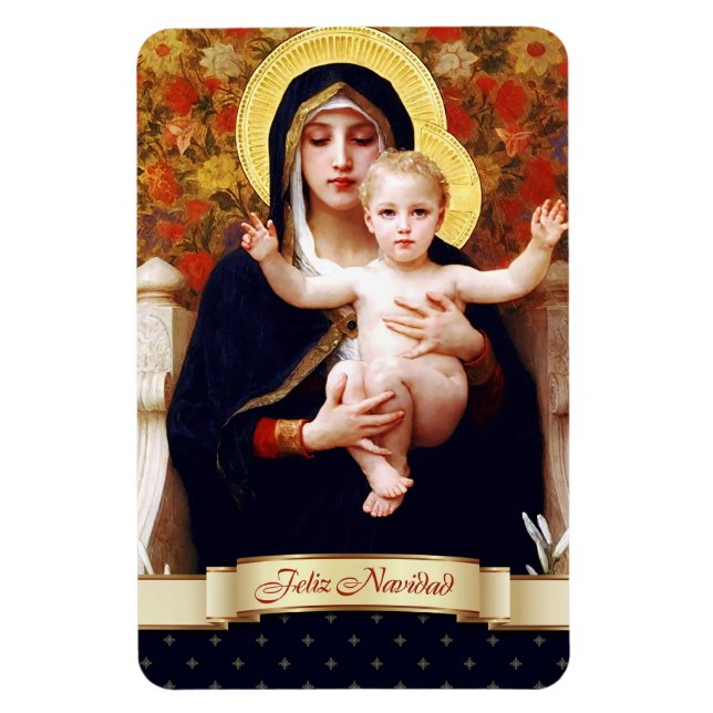 Feliz Navidad. Christmas Gift Magnet in Spanish (Vertical)