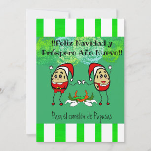 Feliz Navidad Christmas to el Comelón Pupusas Holiday Card
