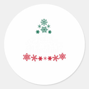 Feliz Navidad Christmas Tree Mexican Spa Classic Round Sticker