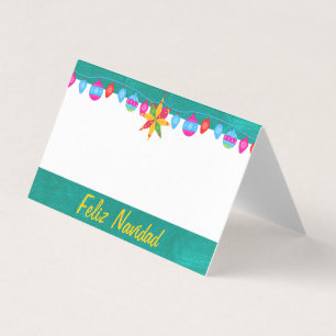 Feliz Navidad Fiesta On Pink & Green Sarape