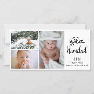 Feliz Navidad   Handwritten Script Holiday Photo Card