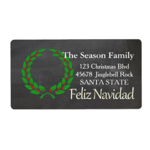 Feliz Navidad Holiday Address Label