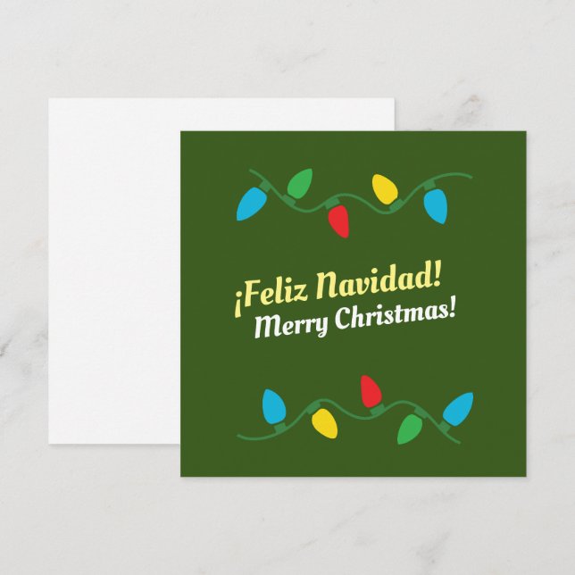  "Feliz Navidad" in English and Spanish Holiday Ca (Front/Back)