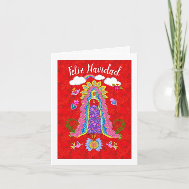 Feliz Navidad Lady of Guadalupe Carte de voeux (Devant)