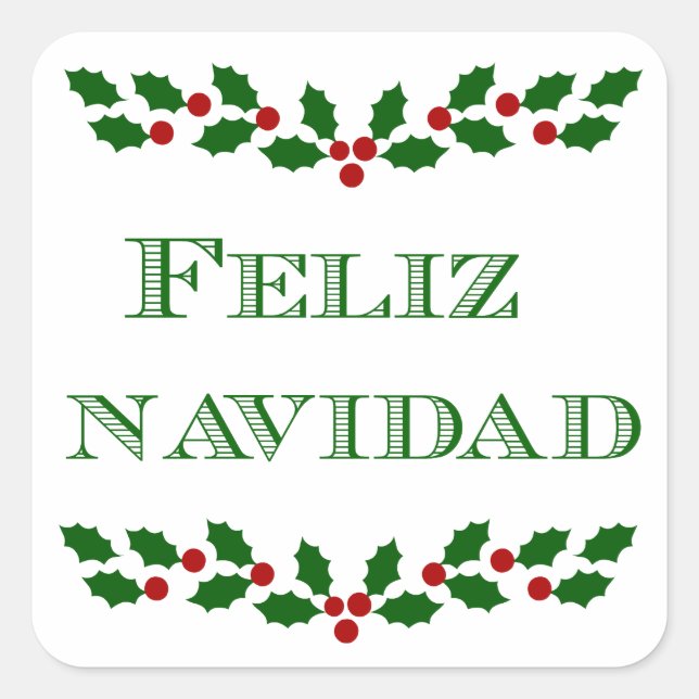 Feliz Navidad- Les autocollants de police verts (Devant)