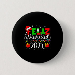Feliz Navidad Matching Family Spanish Christmas Me 2 Inch Round Button