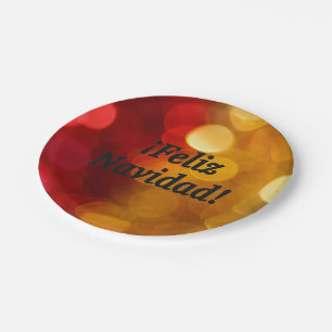 ¡Feliz Navidad! Merry Christmas in Spanish bf Paper Plate