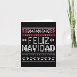 Feliz Navidad Mexican Ugly Christmas Sweater Match Card
