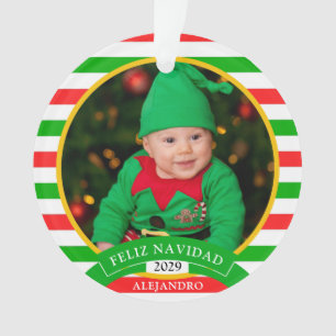 Feliz Navidad Mexico Christmas Photo Ornament