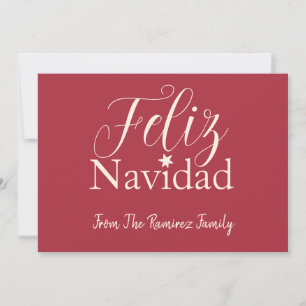 Feliz Navidad Modern Christmas Family Holiday Invitation