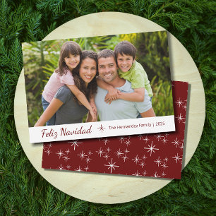 Feliz Navidad Modern Family Photo Christmas Holiday Card