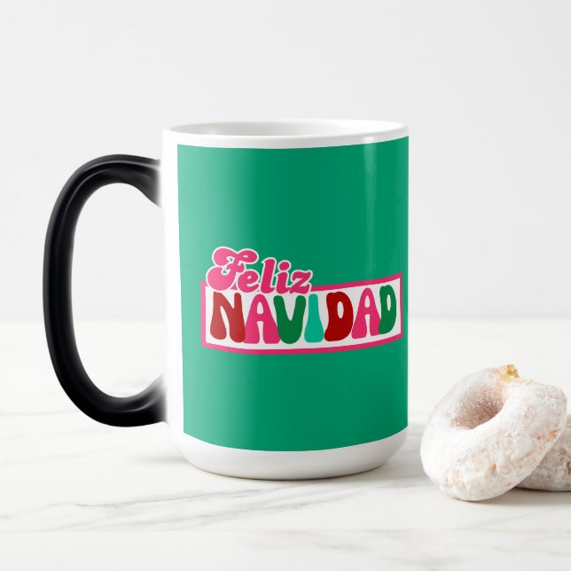Feliz Navidad - Morphing Magic Mug (With Donut)
