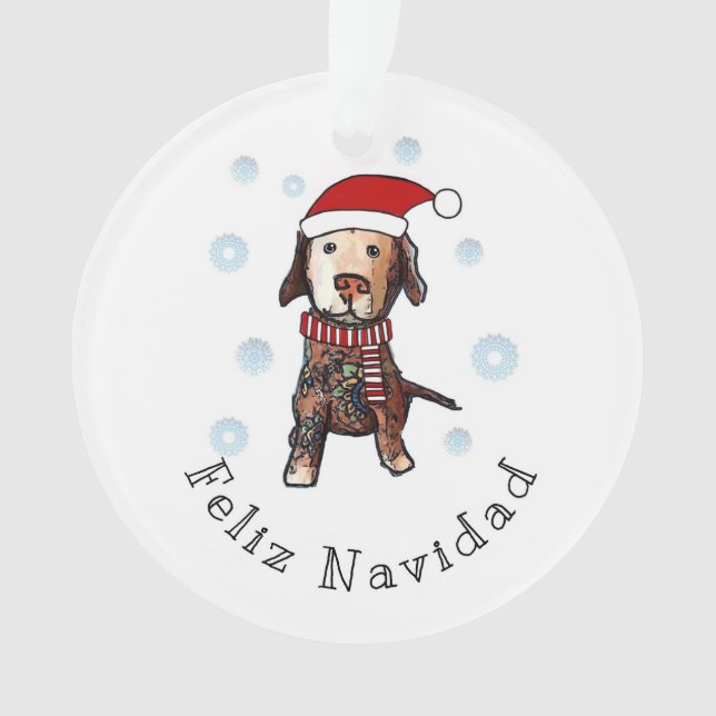 Feliz Navidad Ornament (Front)
