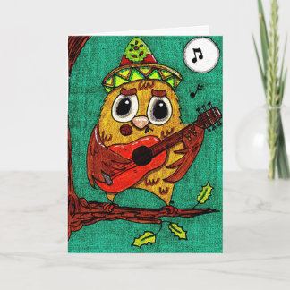 Feliz Navidad Owl Card