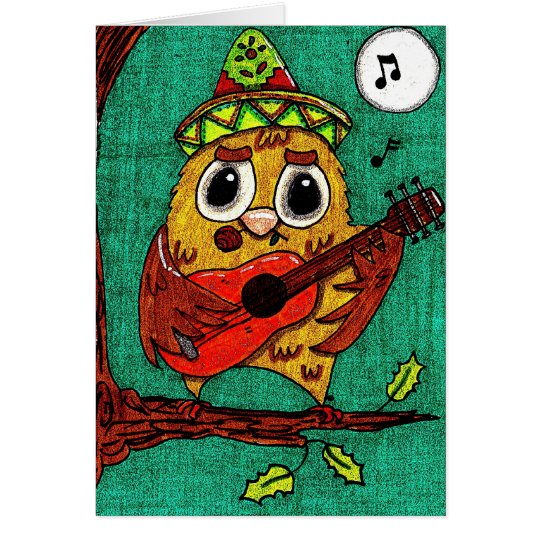 Feliz Navidad Owl Card