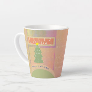 "Feliz navidad" Peace and Happy New Year Latte Mug