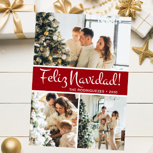 Feliz Navidad Photo Collage Holiday Card